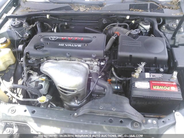 4T1BE32K42U585134 - 2002 TOYOTA CAMRY LE/XLE/SE მწვანე ფოტო 10