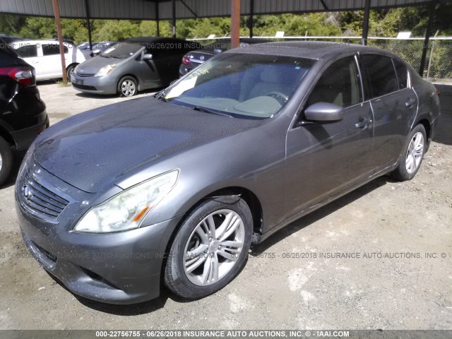 JN1CV6AP2BM510006 - 2011 INFINITI G37 SPORT GRAY photo 2