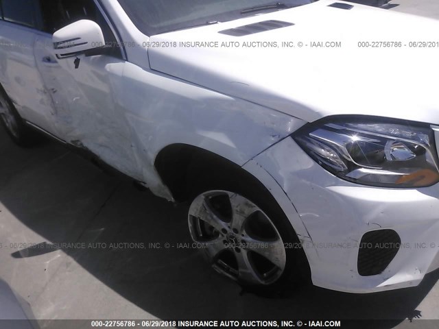 4JGDF6EE4JB126354 - 2018 MERCEDES-BENZ GLS 450 4MATIC WHITE photo 6