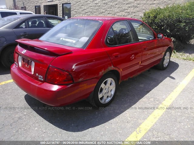 3N1CB51D05L549376 - 2005 NISSAN SENTRA 1.8/1.8S RED photo 4