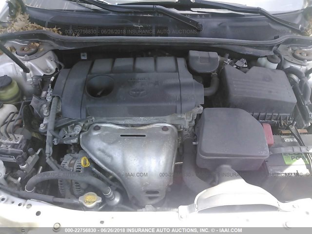 4T1BF3EK8BU119246 - 2011 TOYOTA CAMRY SE/LE/XLE SILVER photo 10