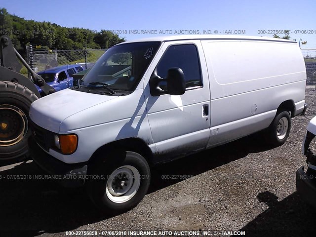 1FTNE24W97DA99776 - 2007 FORD ECONOLINE E250 VAN WHITE photo 2