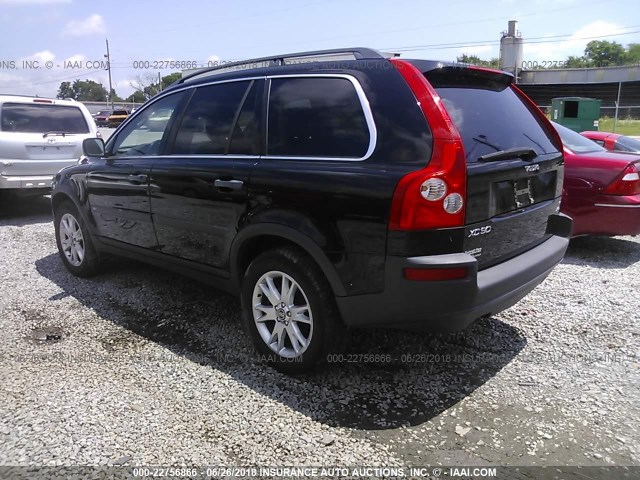 YV1CZ911951195137 - 2005 VOLVO XC90 T6 BLACK photo 3