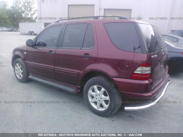 4JGAB72E5YA182991 - 2000 MERCEDES-BENZ ML 430 栗色 照片 3