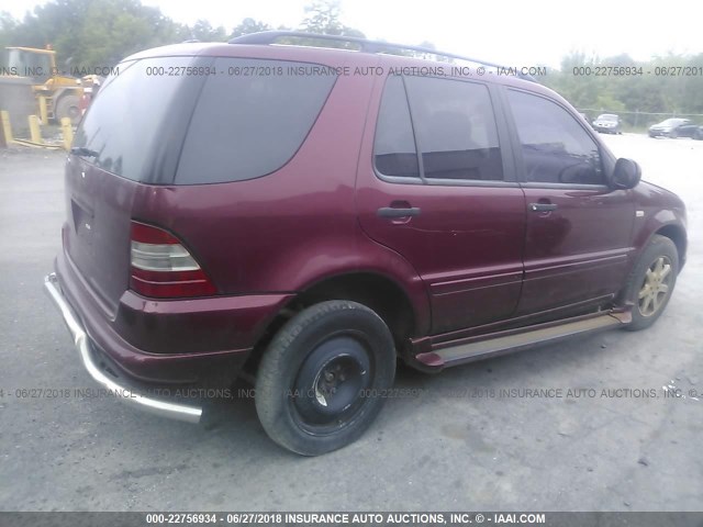 4JGAB72E5YA182991 - 2000 MERCEDES-BENZ ML 430 栗色 照片 4