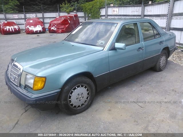 WDBED30E4NB614597 - 1992 MERCEDES-BENZ 300 E 4MATIC TEAL photo 2