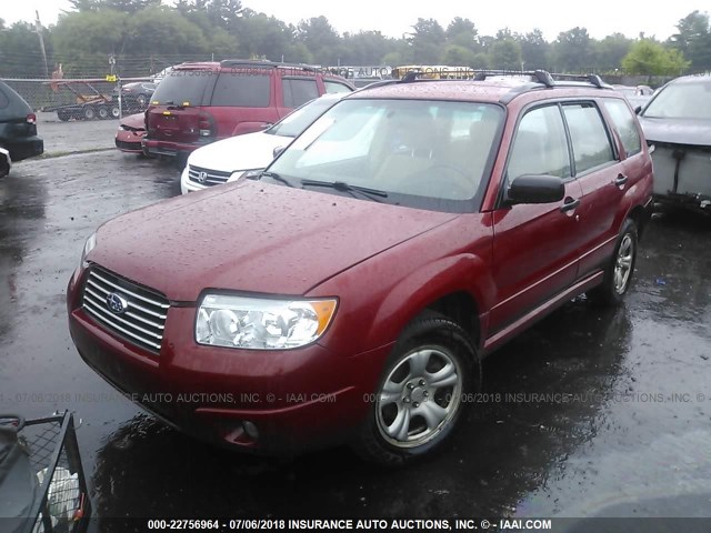 JF1SG63676H733041 - 2006 SUBARU FORESTER 2.5X RED photo 2