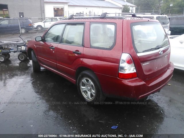JF1SG63676H733041 - 2006 SUBARU FORESTER 2.5X RED photo 3