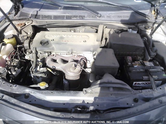 4T1BE46K49U298810 - 2009 TOYOTA CAMRY SE/LE/XLE GRAY photo 10