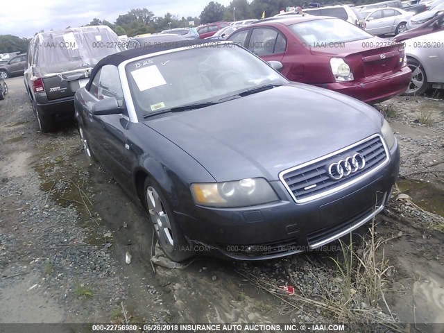 WAUDT48H76K009850 - 2006 AUDI A4 QUATTRO GRAY photo 1