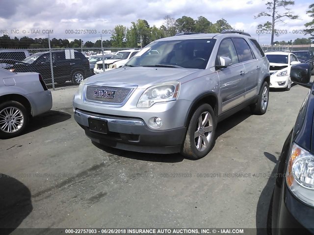 1GKER23D59J141177 - 2009 GMC ACADIA SLT-1 SILVER photo 2