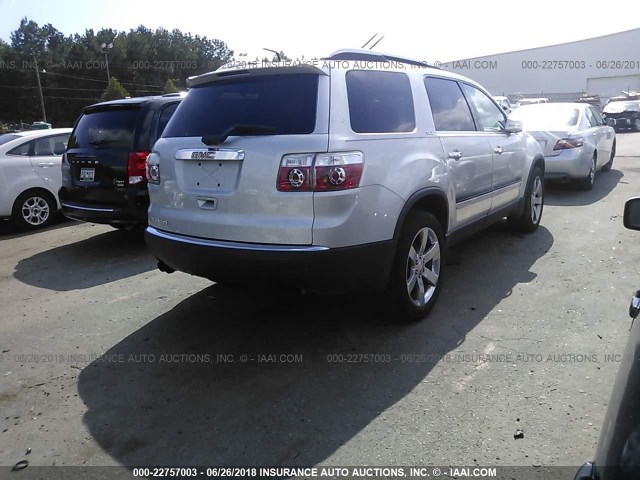 1GKER23D59J141177 - 2009 GMC ACADIA SLT-1 SILVER photo 4