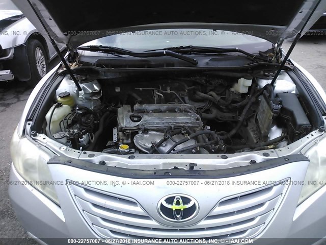 4T1BE46K38U259026 - 2008 TOYOTA CAMRY CE/LE/XLE/SE SILVER photo 10