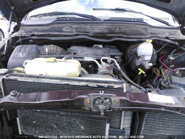 3D7KU28D74G136407 - 2004 DODGE RAM 2500 ST/SLT 勃艮第红 照片 10