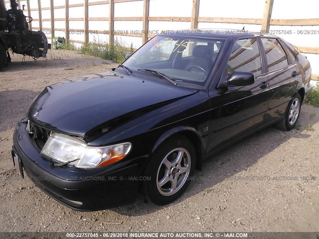 YS3DD55H212046705 - 2001 SAAB 9-3 BLACK photo 2