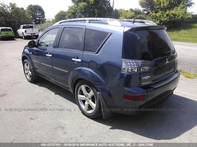 JA4MT41X27U014510 - 2007 MITSUBISHI OUTLANDER XLS BLUE photo 3