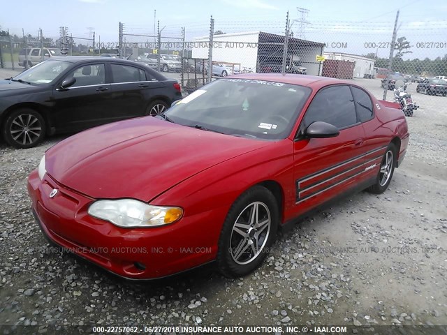 2G1WZ121949452206 - 2004 CHEVROLET MONTE CARLO SS SUPERCHARGED RED photo 2