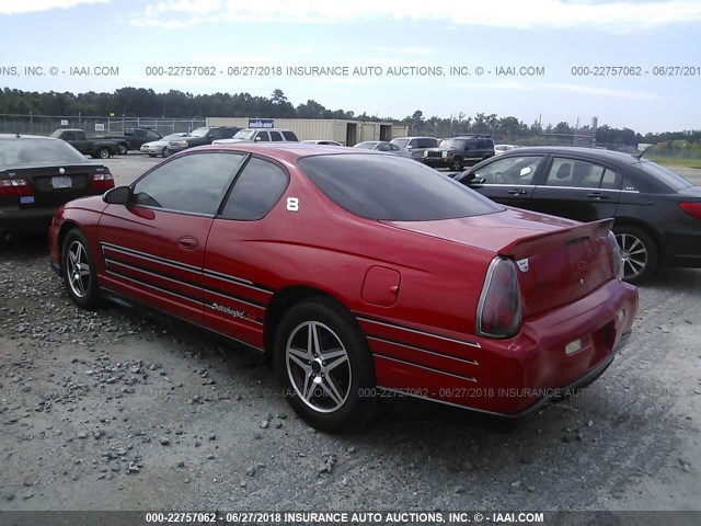 2G1WZ121949452206 - 2004 CHEVROLET MONTE CARLO SS SUPERCHARGED RED photo 3