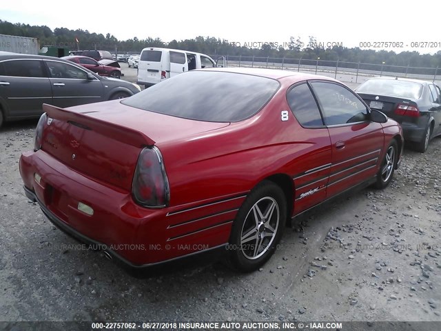 2G1WZ121949452206 - 2004 CHEVROLET MONTE CARLO SS SUPERCHARGED RED photo 4