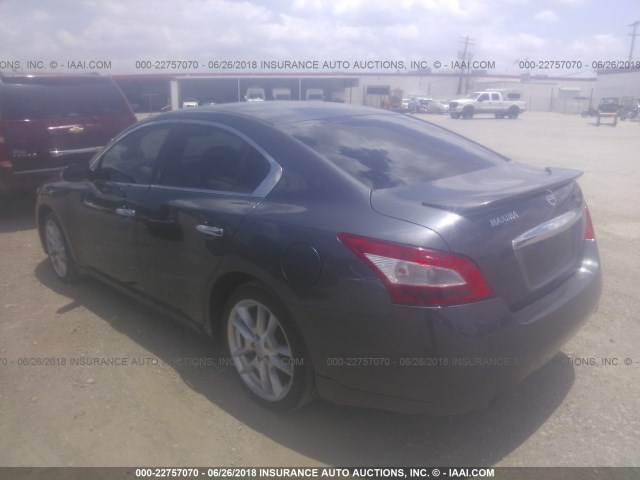 1N4AA51E09C858126 - 2009 NISSAN MAXIMA S/SV GRAY photo 3