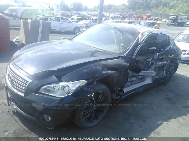 JN1BY1ARXDM601860 - 2013 INFINITI M37 X BLACK photo 2