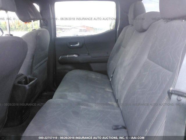 3TMCZ5AN9GM011340 - 2016 TOYOTA TACOMA DBL CAB/SR/SR5/TRD SPT/OR RED photo 8