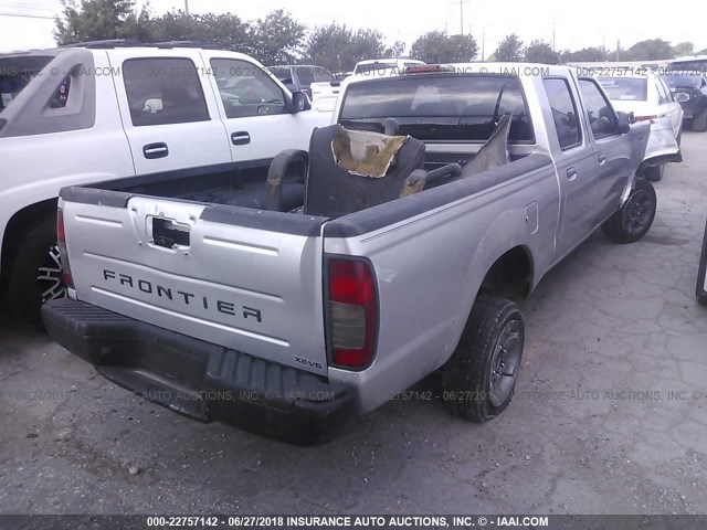 1N6ED29XX4C467174 - 2004 NISSAN FRONTIER CREW CAB XE V6 SILVER photo 4