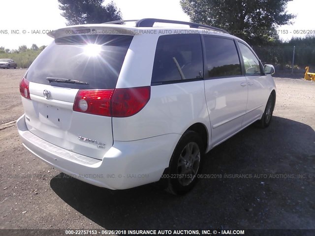 5TDBA22C76S068424 - 2006 TOYOTA SIENNA XLE/XLE LIMITED WHITE photo 4