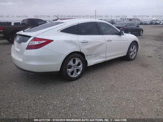 5J6TF2H59AL010589 - 2010 HONDA ACCORD CROSSTOUR EXL WHITE photo 4