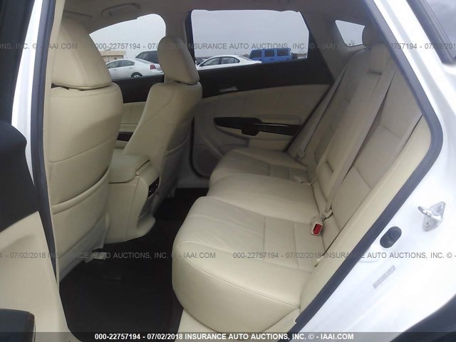 5J6TF2H59AL010589 - 2010 HONDA ACCORD CROSSTOUR EXL WHITE photo 8