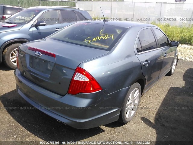 3FAHP0HA1CR213710 - 2012 FORD FUSION SE GRAY photo 4