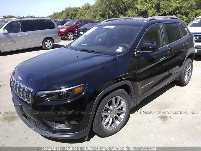 1C4PJLLB3KD154577 - 2019 JEEP CHEROKEE BLACK photo 2