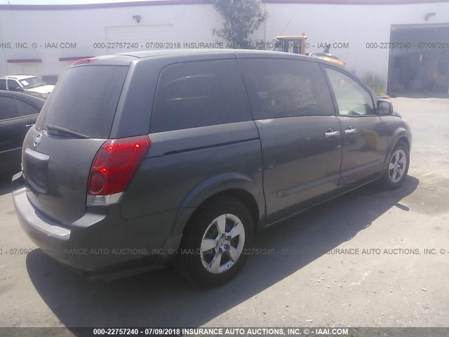 5N1BV28U27N122879 - 2007 NISSAN QUEST S/SE/SL GRAY photo 4