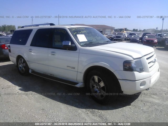 1FMFK20587LA13076 - 2007 FORD EXPEDITION EL LIMITED WHITE photo 1