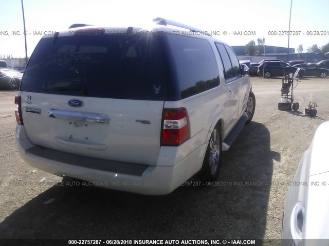 1FMFK20587LA13076 - 2007 FORD EXPEDITION EL LIMITED WHITE photo 4