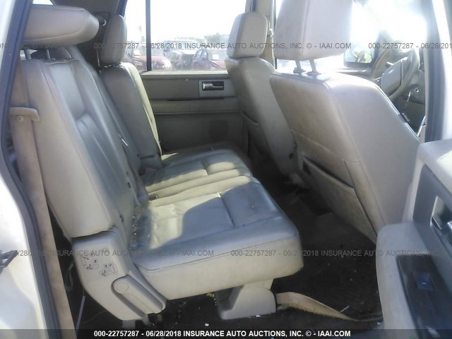 1FMFK20587LA13076 - 2007 FORD EXPEDITION EL LIMITED WHITE photo 8