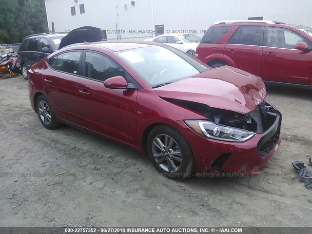 5NPD84LF5JH296378 - 2018 HYUNDAI ELANTRA SEL/VALUE/LIMITED MAROON photo 1