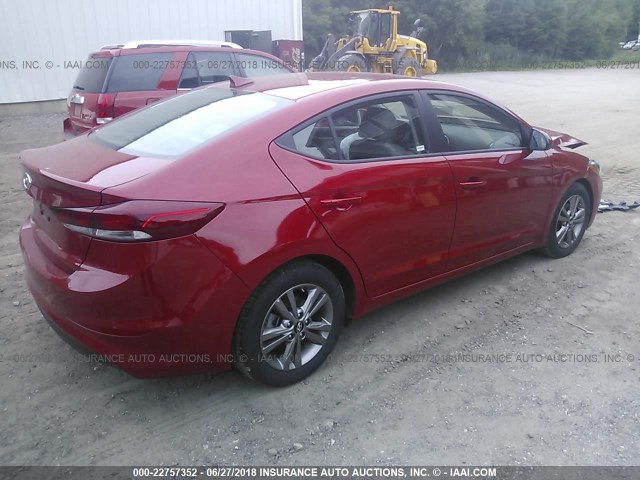 5NPD84LF5JH296378 - 2018 HYUNDAI ELANTRA SEL/VALUE/LIMITED MAROON photo 4