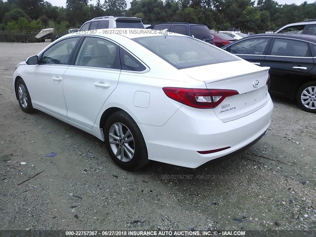 5NPE24AA7GH402190 - 2016 HYUNDAI SONATA ECO WHITE photo 3