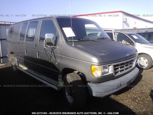 1FTJE34H7NHA40155 - 1992 FORD ECONOLINE E350 VAN GRAY photo 1