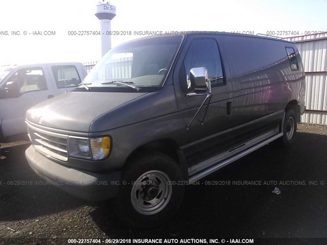 1FTJE34H7NHA40155 - 1992 FORD ECONOLINE E350 VAN GRAY photo 2