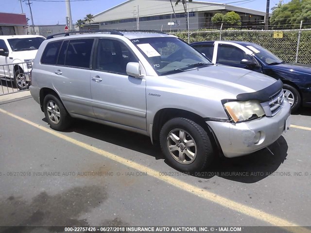 JTEGF21AX30075871 - 2003 TOYOTA HIGHLANDER LIMITED SILVER photo 1