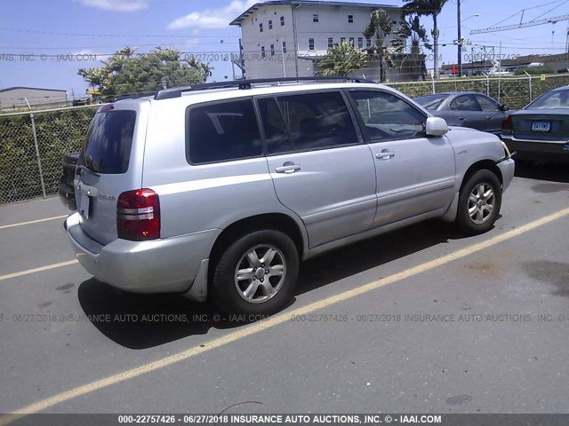 JTEGF21AX30075871 - 2003 TOYOTA HIGHLANDER LIMITED SILVER photo 4