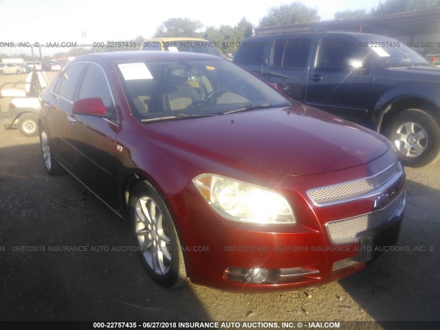 1G1ZK57708F165663 - 2008 CHEVROLET MALIBU LTZ BURGUNDY photo 1