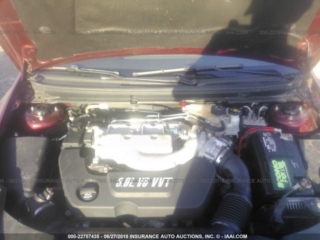 1G1ZK57708F165663 - 2008 CHEVROLET MALIBU LTZ BURGUNDY photo 10