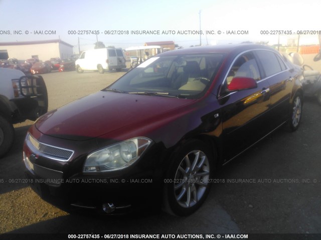 1G1ZK57708F165663 - 2008 CHEVROLET MALIBU LTZ BURGUNDY photo 2