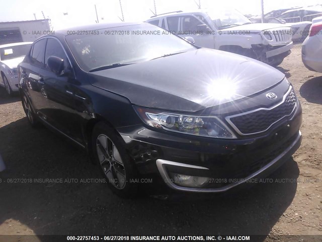 KNAGM4AD4D5047100 - 2013 KIA OPTIMA HYBRID BLACK photo 1