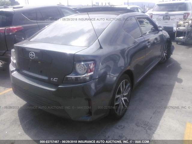 JTKJF5C75E3067460 - 2014 TOYOTA SCION TC 灰色 照片 4