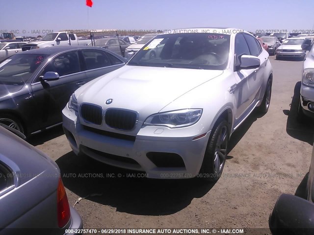 5YMGZ0C52E0J99806 - 2014 BMW X6 M WHITE photo 2
