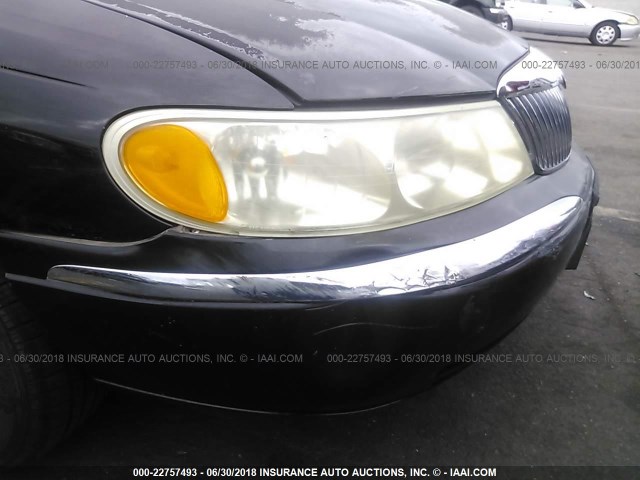 1LNFM97V1WY741106 - 1998 LINCOLN CONTINENTAL  BLACK photo 6